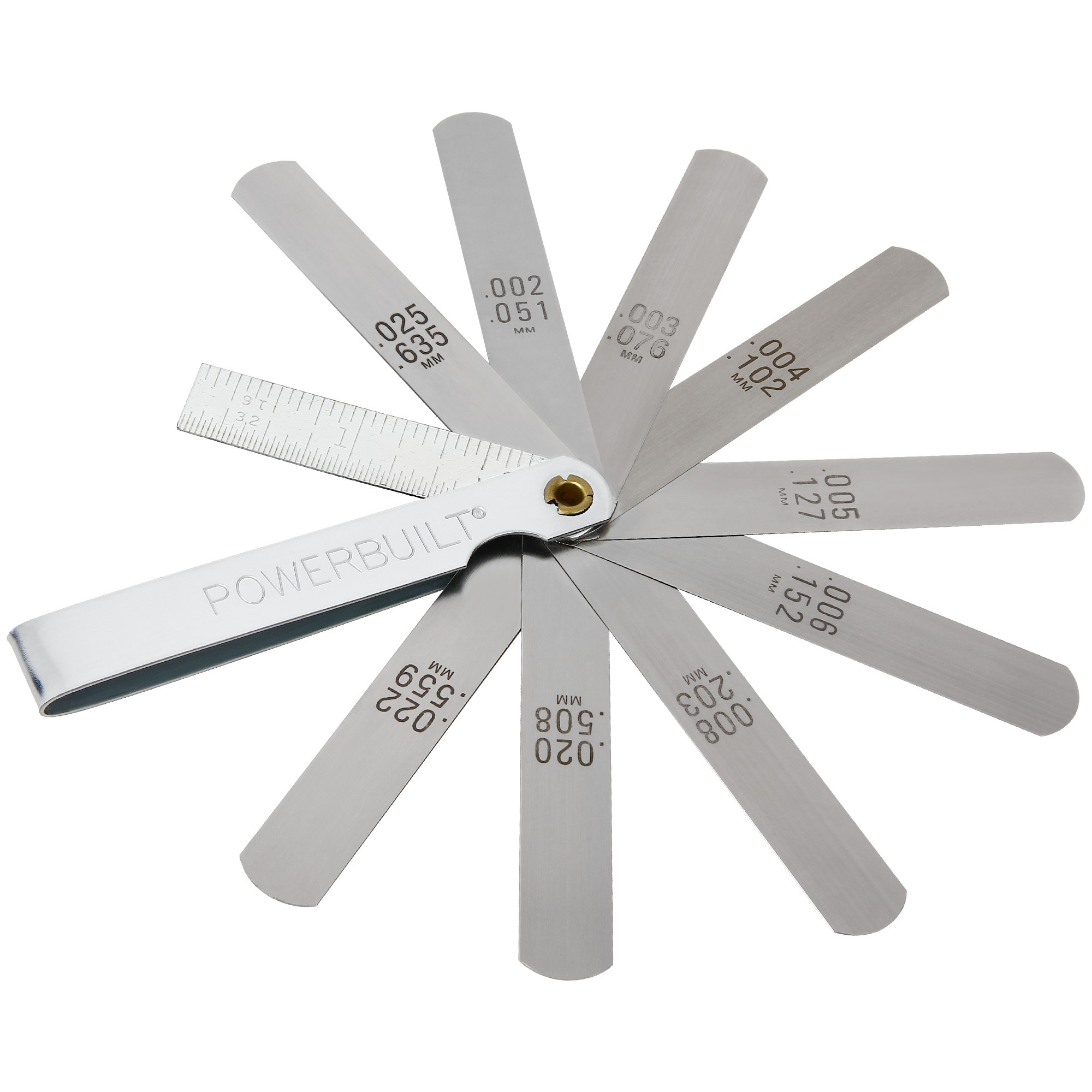 Powerbuilt, 9 Blade Gauge With Ruler, Model # 648514